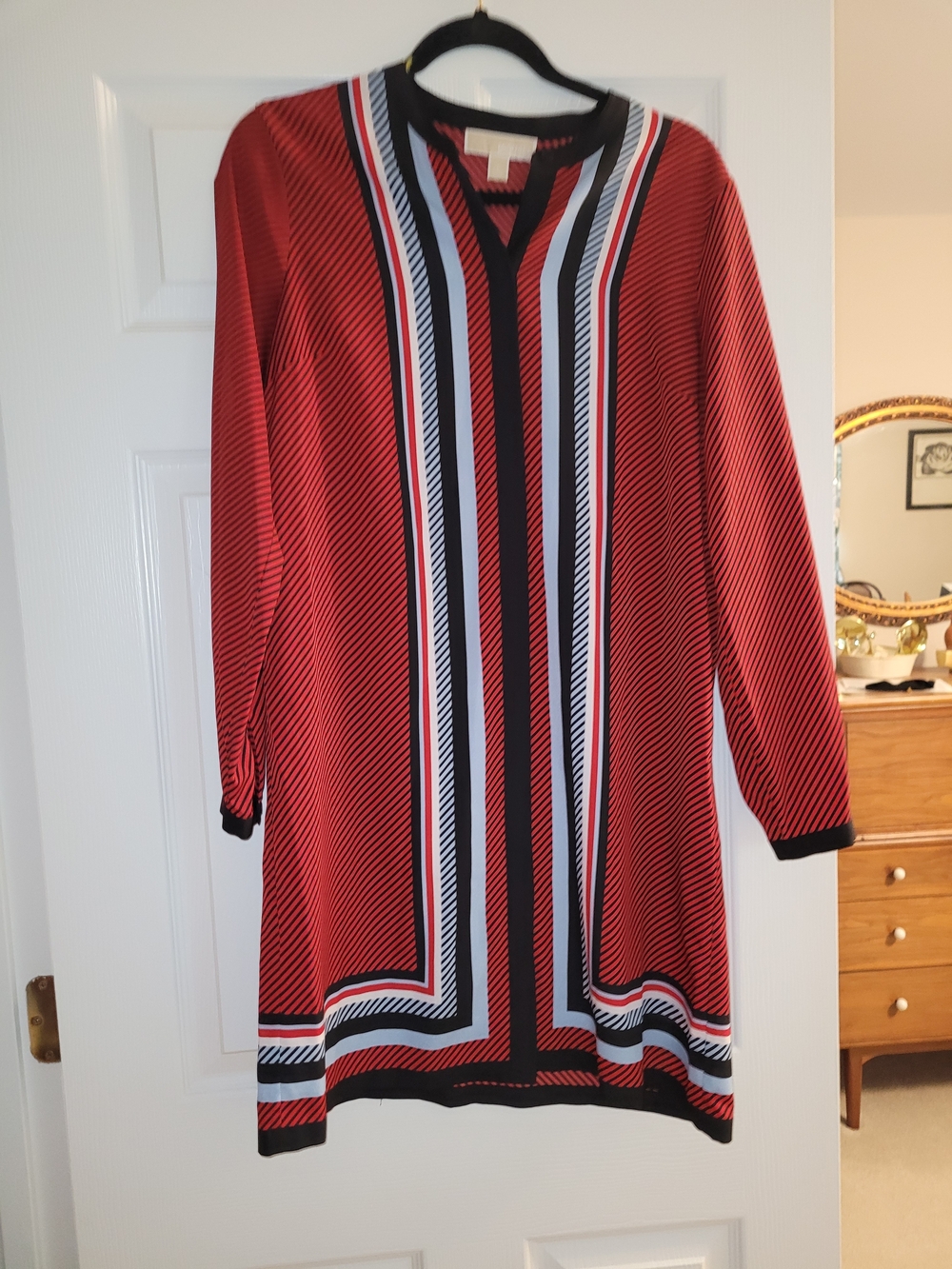 Michael Kors Shirt Dress with Contrast Trim - Large